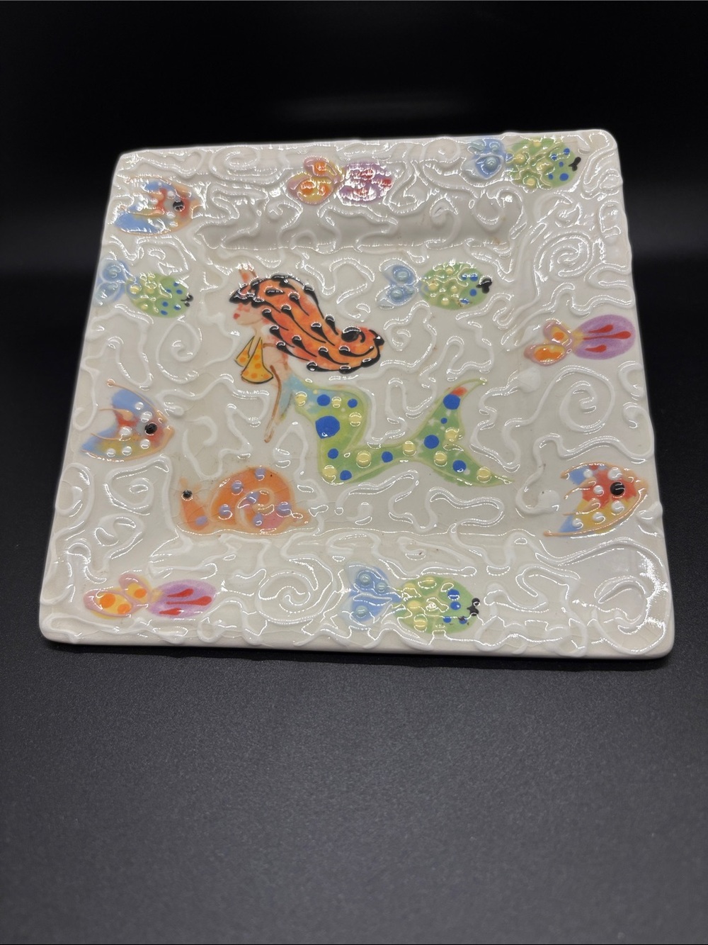 Artist-made Mermaid & Fish Trinket Tray